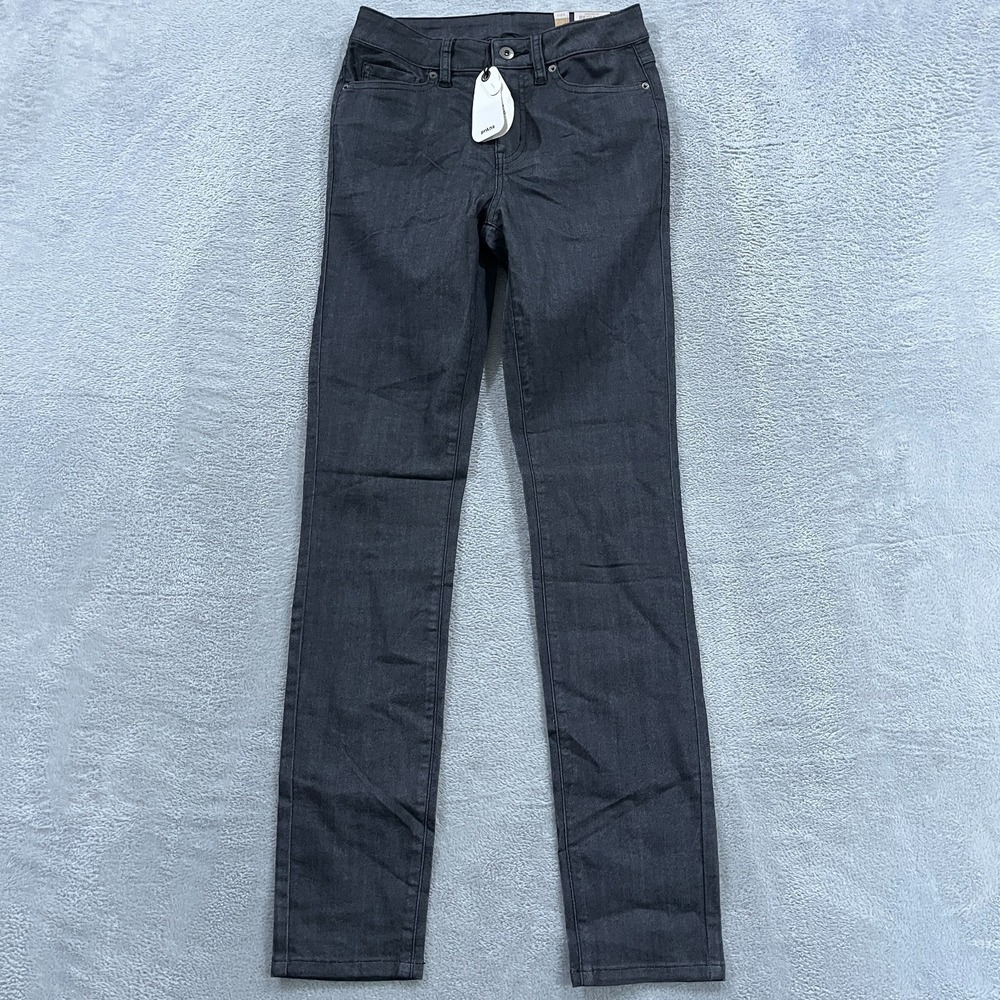 Prana Kayla High‎ Rise Skinny Leg Jeans Womens 0 Black Denim Cotton Slim Fit